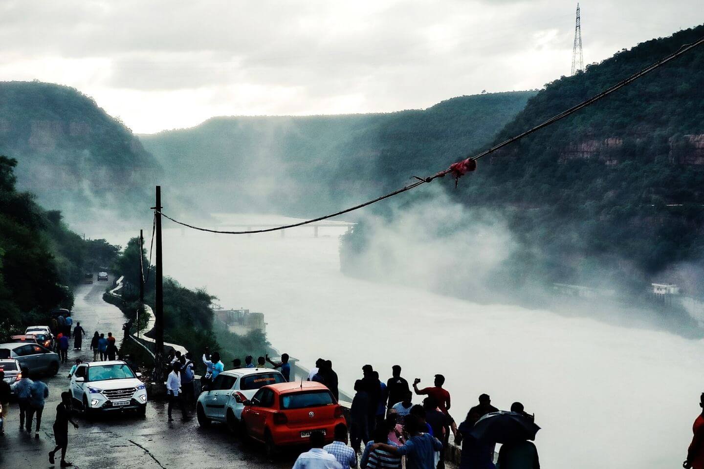 Srisailam Mallikarjuna is top hill station near Hyderabad in Telangana