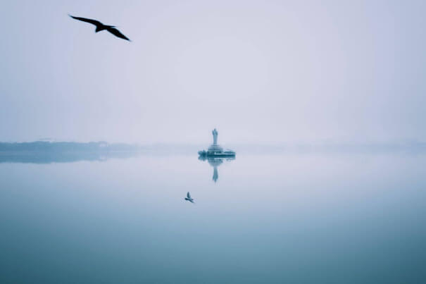 Hussain Sagar Lake, a popular hangout place in Hyderabad for couples