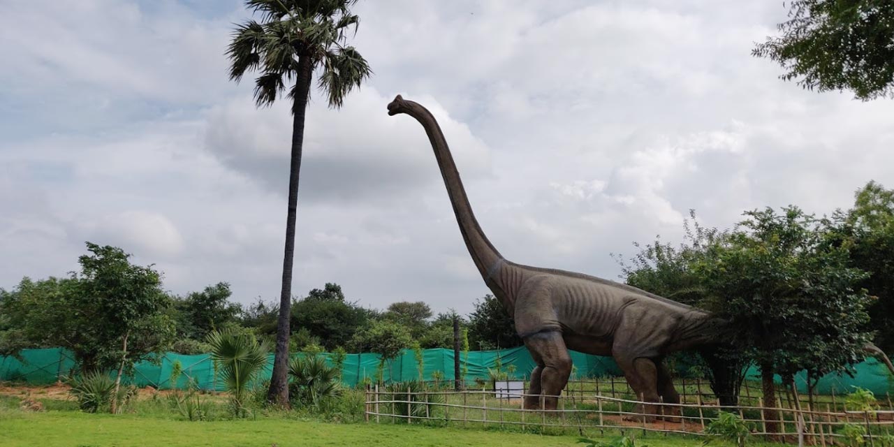 A dinosaur theme park for families